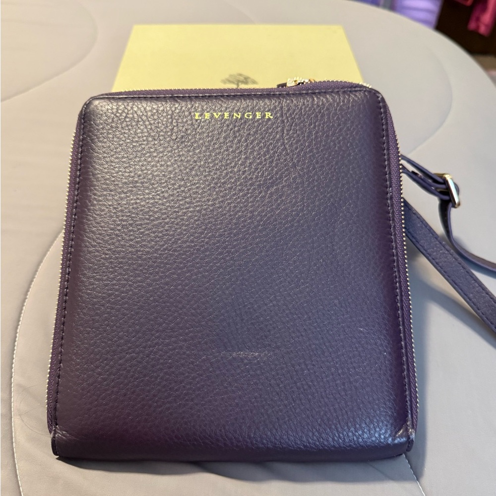 Levenger Deep Purple Crossbody Bag